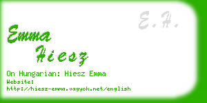 emma hiesz business card